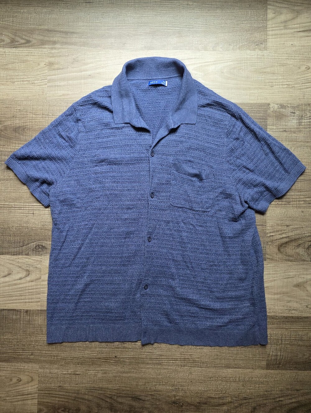 Apt. 9 Men's Short-Sleeve Blue Knit Cardigan